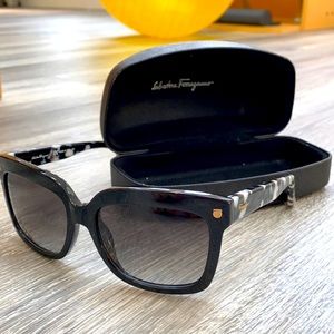 Salvatore Ferragamo sunglasses.